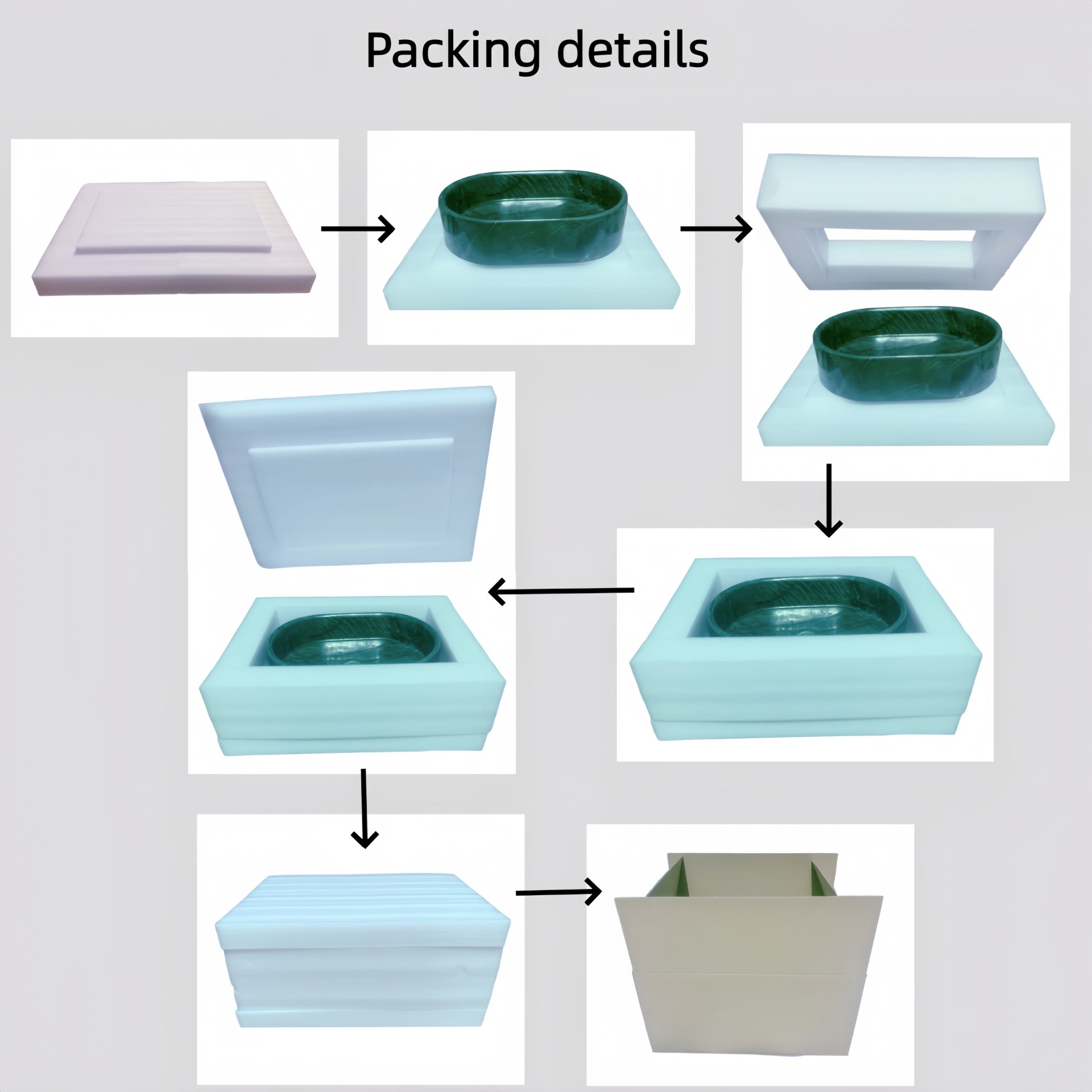 Vessel Sink, Semi Polished Surface, Genuine Real Marble, Oval Shape - Green - Image 15