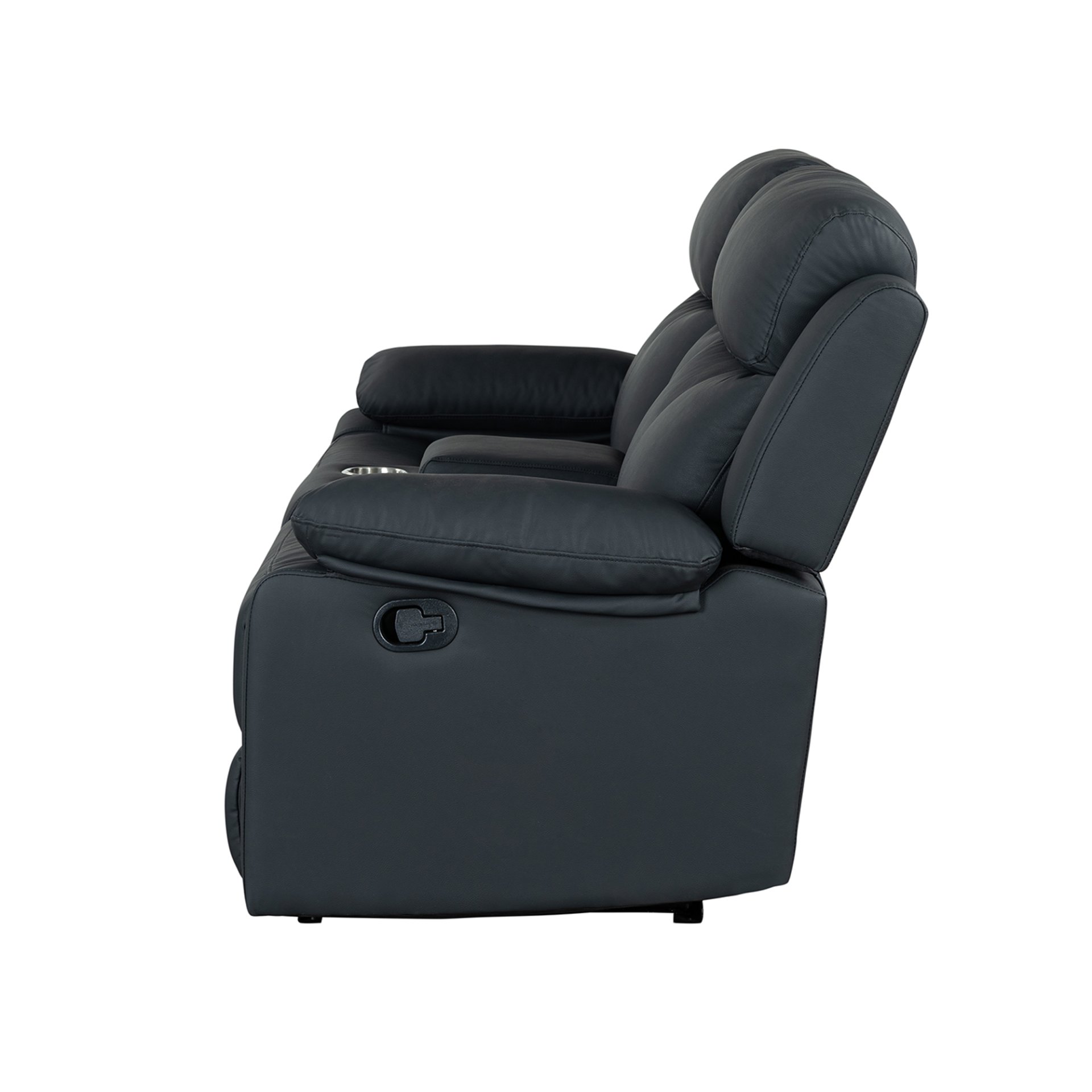 Blanche - Console Reclining Loveseat With LED Lights And Integrated Speakers - Black - Image 5