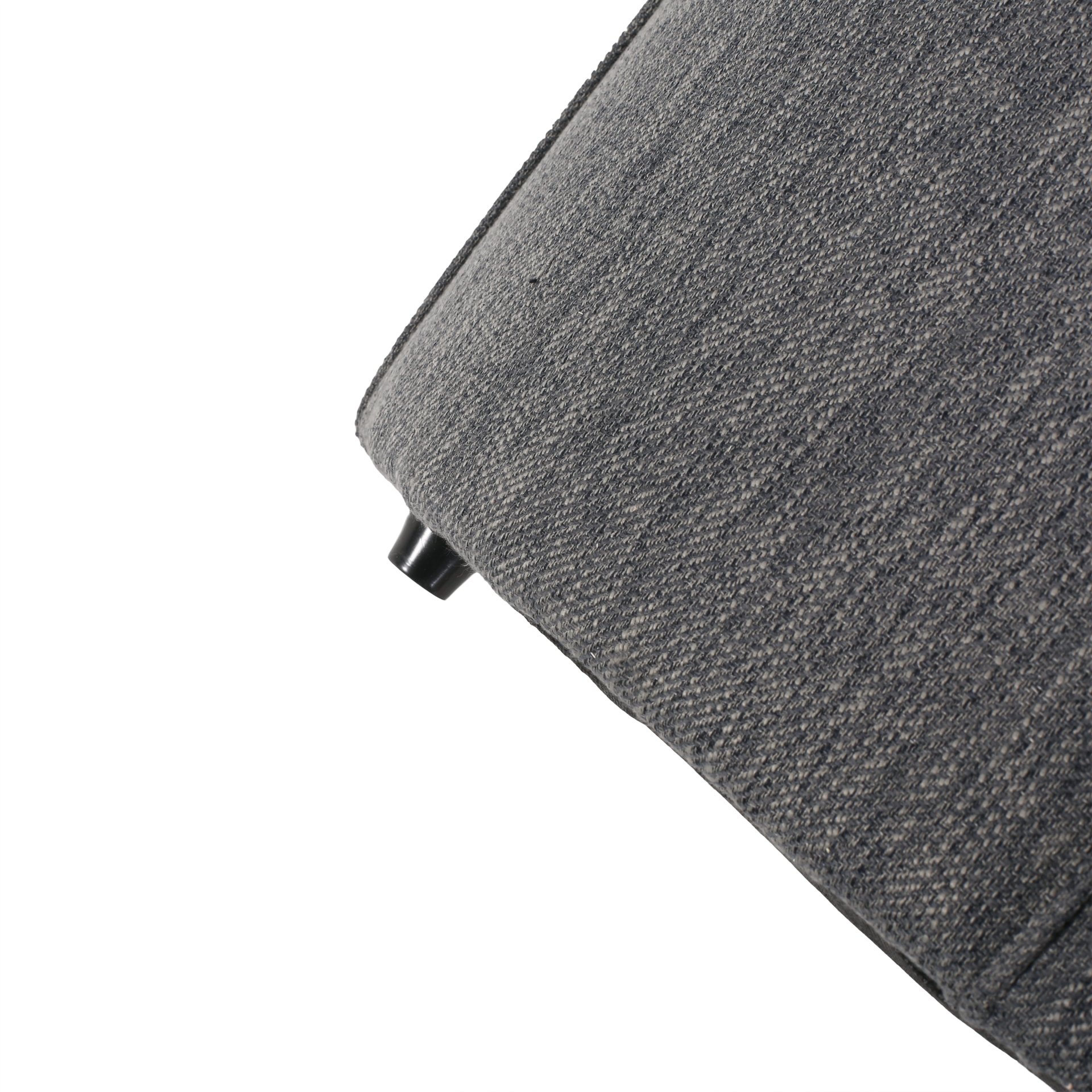 Modern Ottoman With Refined Fabric Upholstery, Solid And Engineered Wood - Charcoal - Image 7