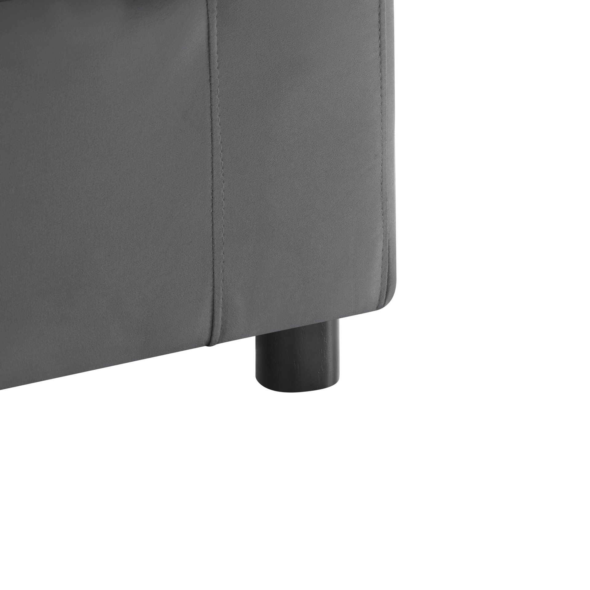 Caylie - Corner Wedge Chair - Charcoal - Image 6