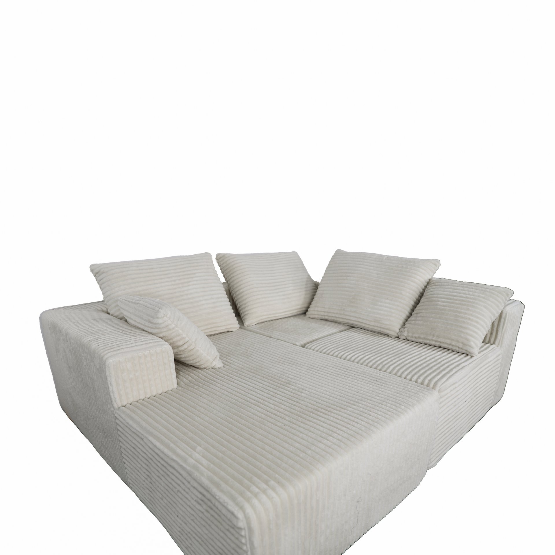 Corner Combination Sofa Sectional Couch, Modular Design For Flexible Living Spaces - Beige - Image 26