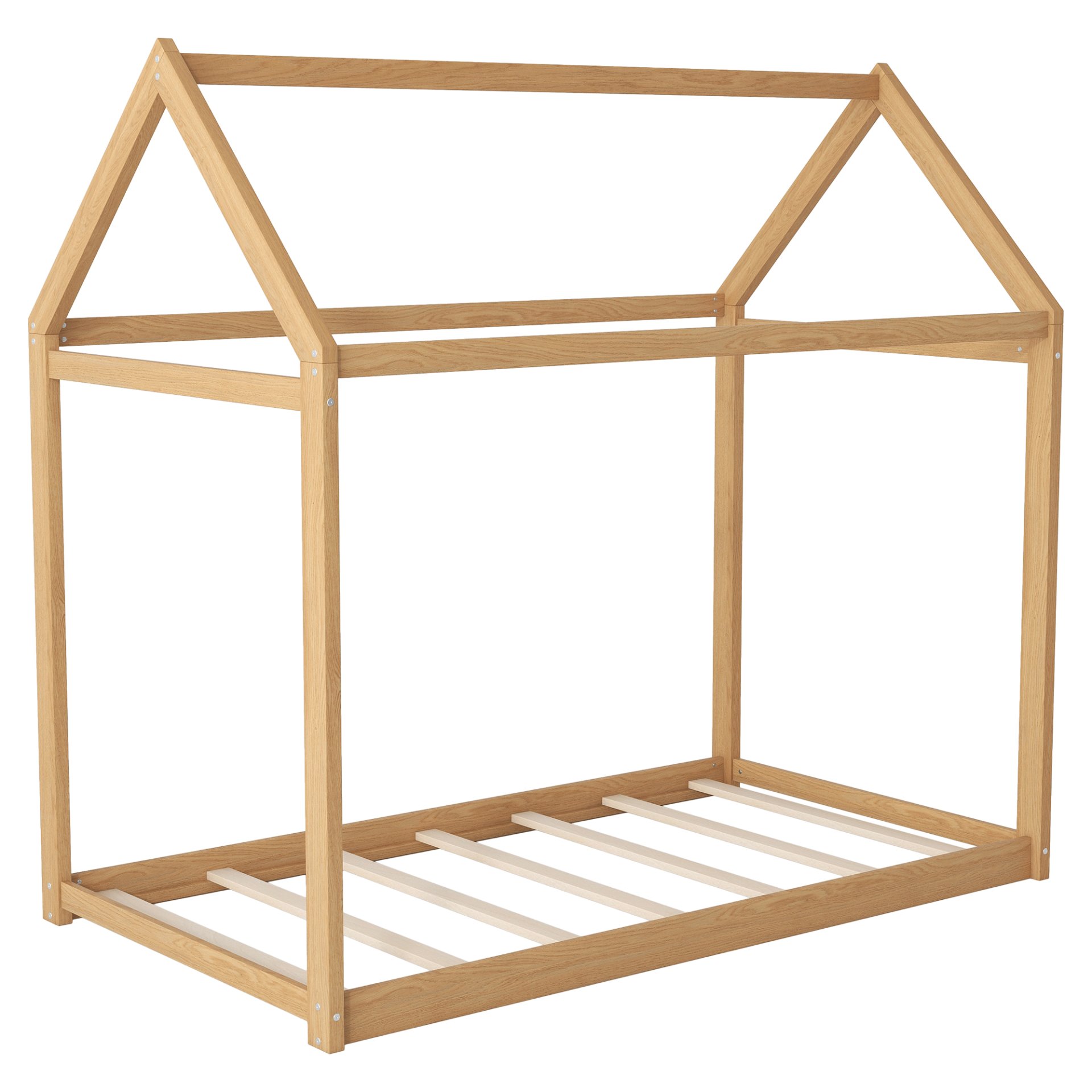 Twin Size House Bed - Wood - Image 9