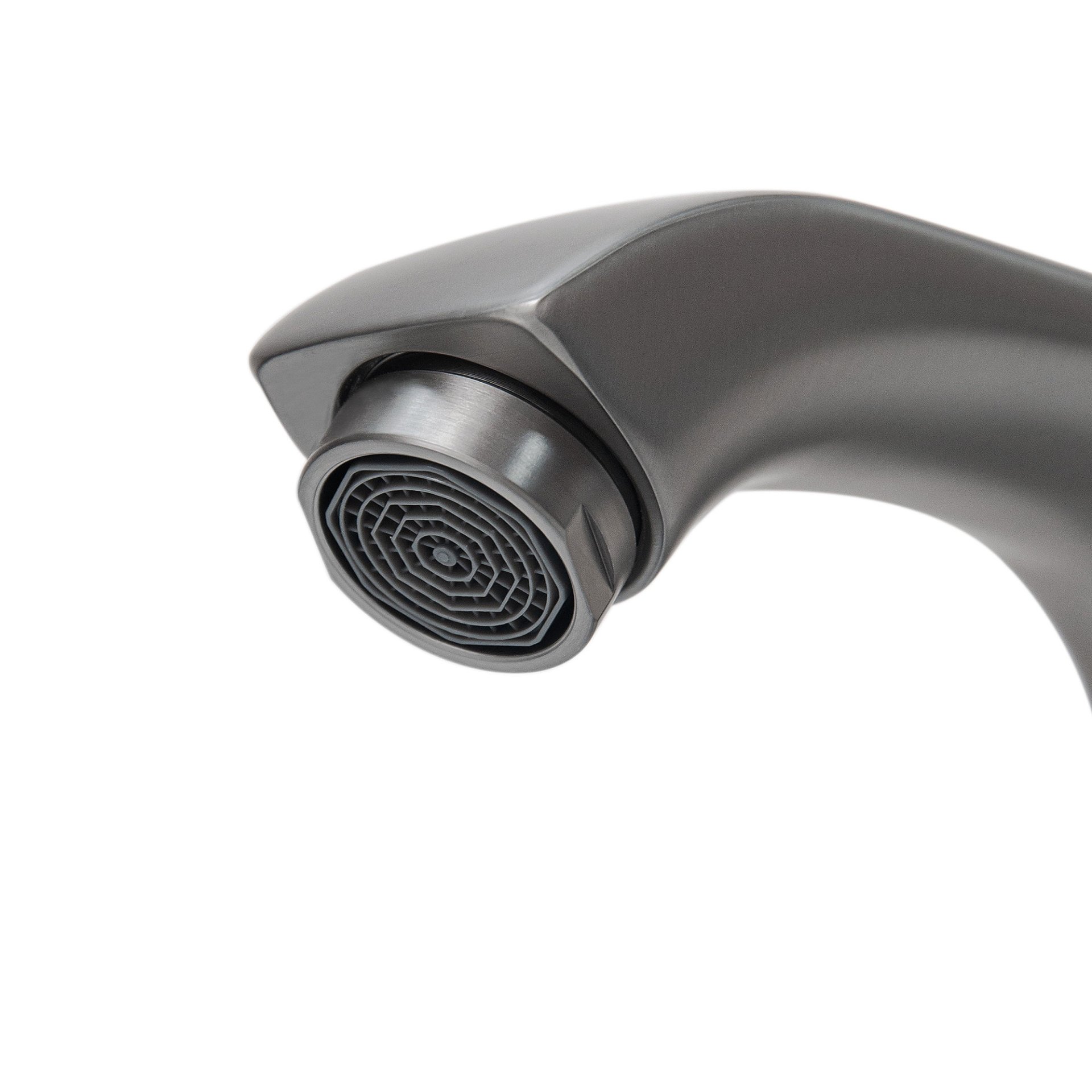 Modern Freestanding Bathroom Vanity With White Ceramic Sink, Hot And Cold Faucet, 2 Door Cabinet & Open Iron Shelf, Magnesium Oxide And Iron Frame - Walnut - Image 17