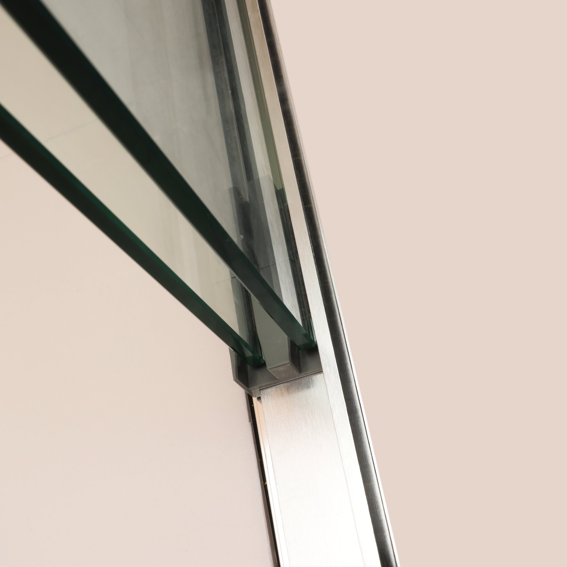 Modern Semi Frameless Bypass Sliding Shower Enclosure - Brushed Nickel - Image 4