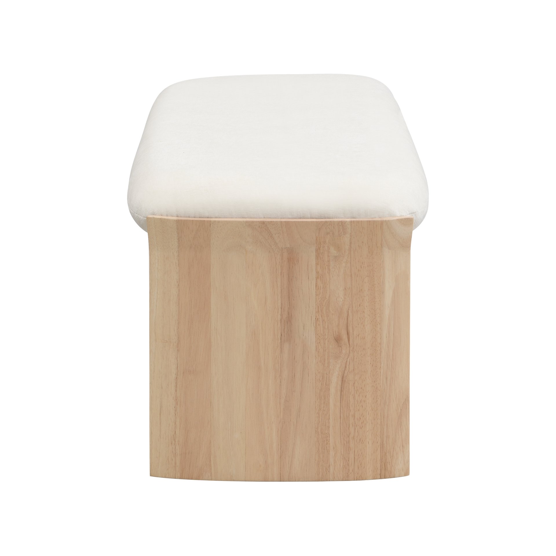 Footstool With Soft Cushion For Living Room - Beige / Natural - Image 6