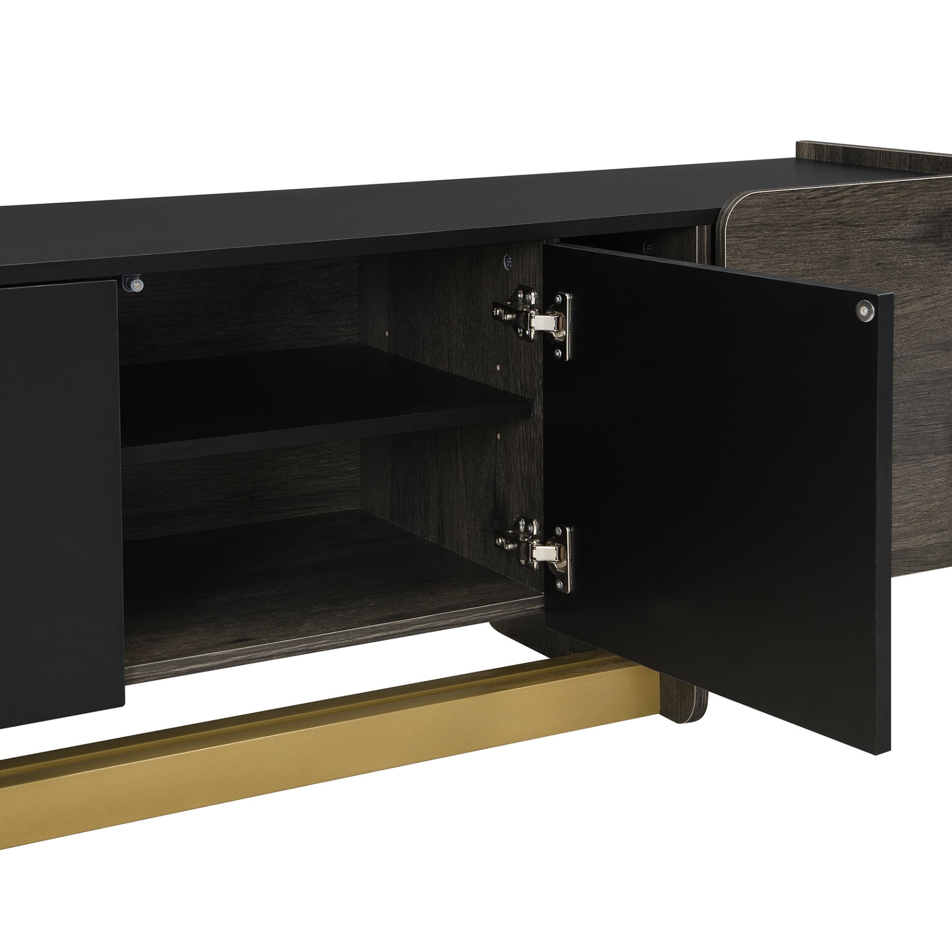 TV Stand And Coffee Table (Set of 2) - Black - Image 16