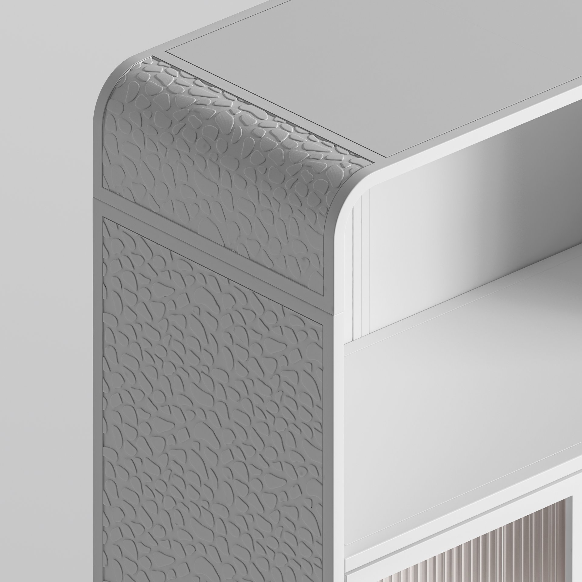 Storage Cabinet With Shelves And Glass Door, Freestanding Organizer For Bathroom - White - Image 12