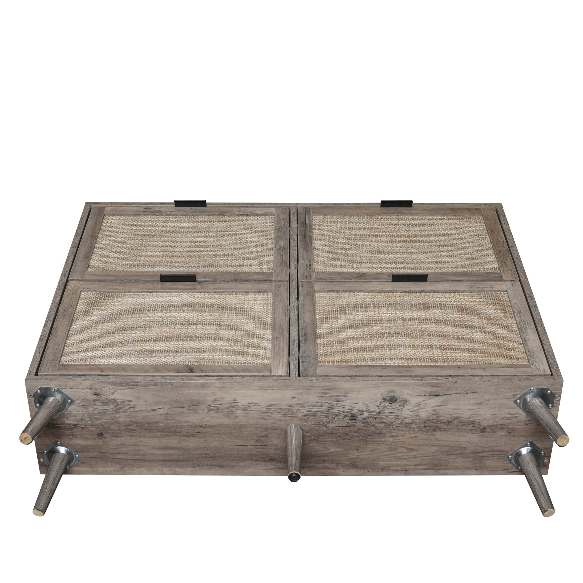 4 Door Shoe Rack, Freestanding Modern Shoe Storage Cabinet, For Entryway - Dark Gray - Image 20