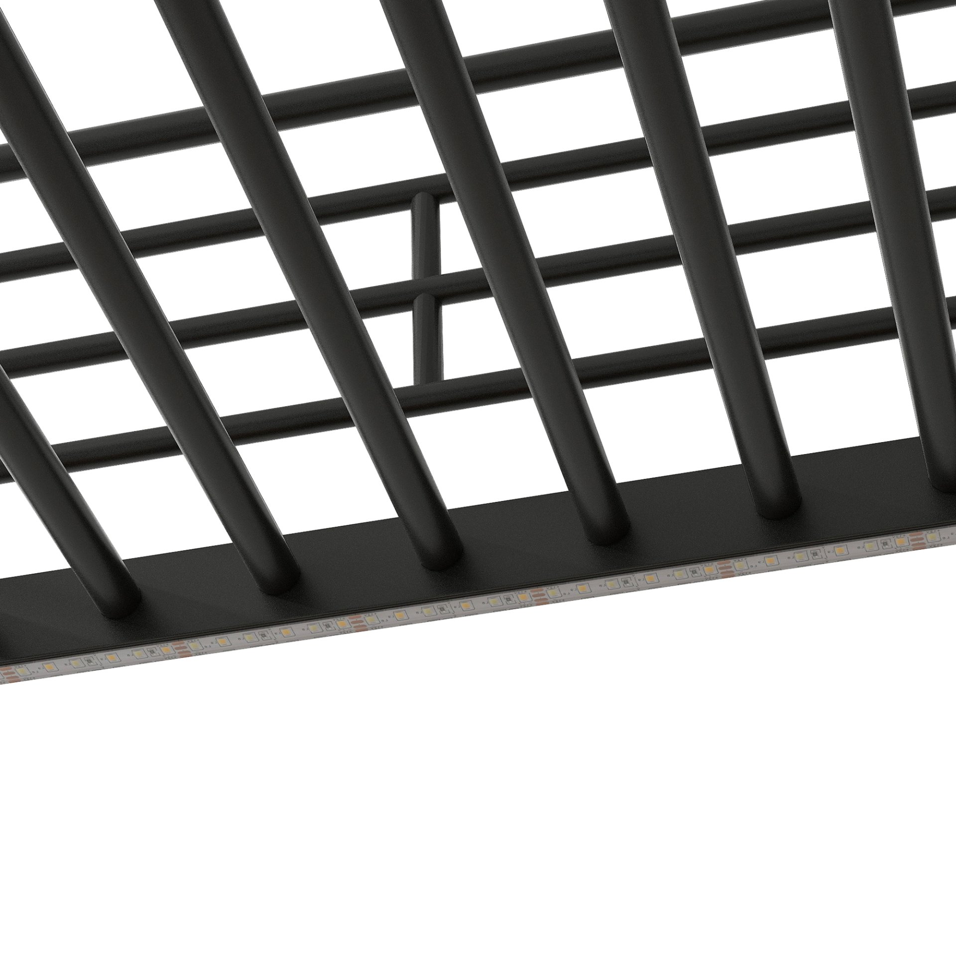 Full Size Loft Bed With Desk, Storage Staircase, Small Wardrobe And LED Light - Black - Image 10