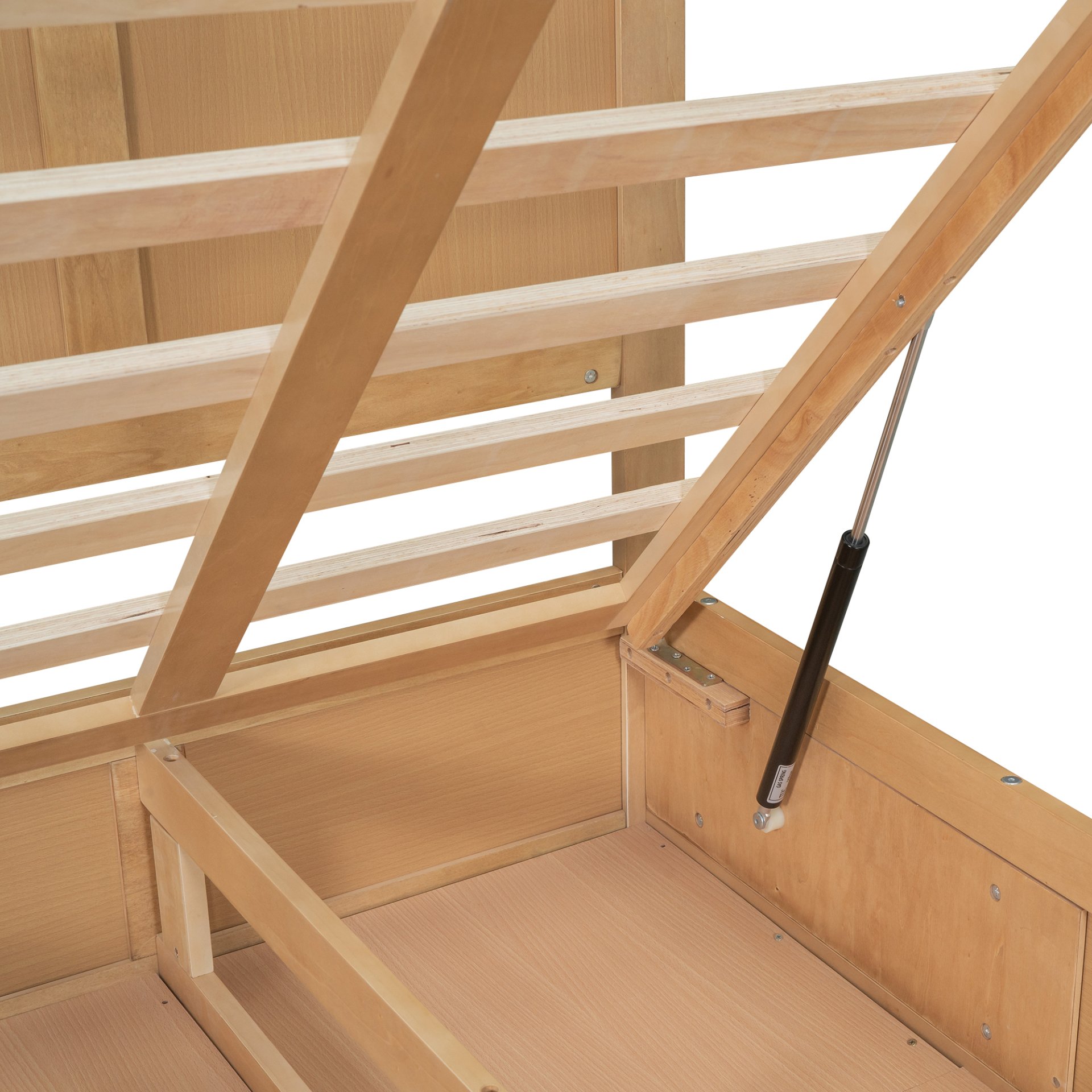 Full Size Platform Bed With Underneath Storage And 2 Drawers - Natural - Image 15