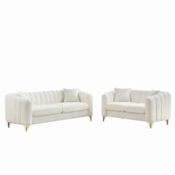 Oversized Sofa, 3 And 2 Seater - Beige
