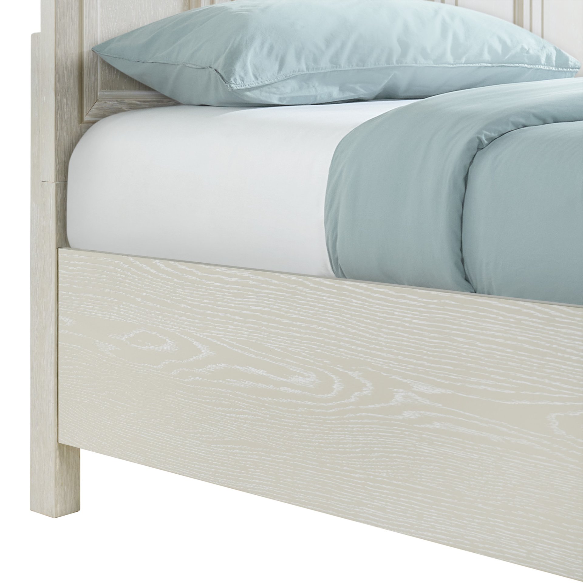 Queen Storage Bed With Panel Headboard And Spacious Footboard Drawers - White - Image 5