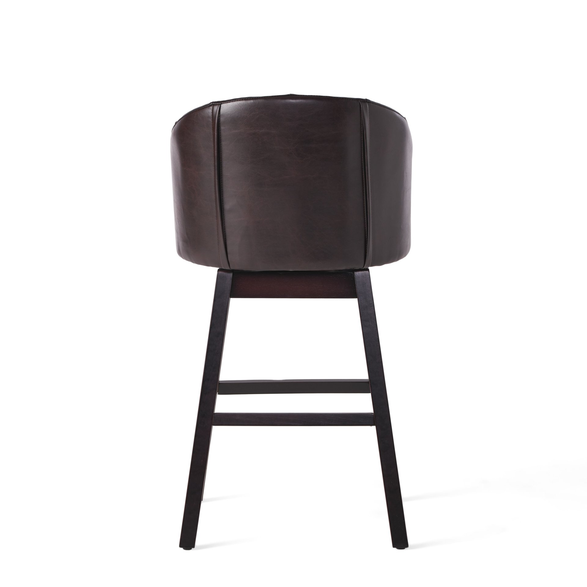360 Degree Swivel Bar Stool With Stunning Nailhead Trim (Set of 2) - Brown - Image 9