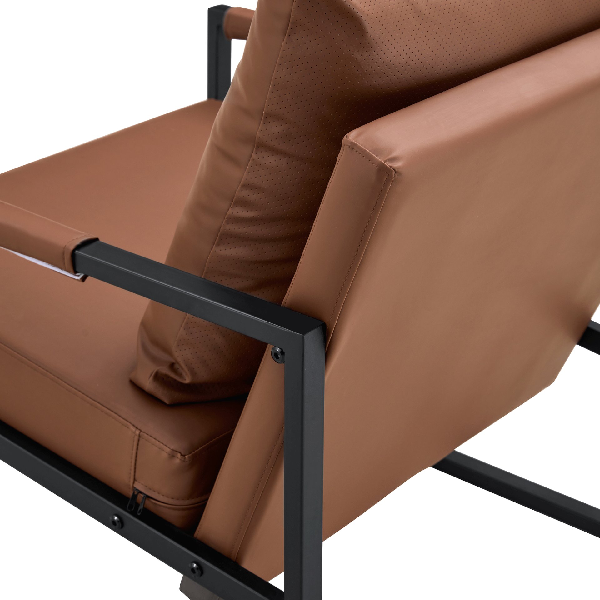 Classic Metal Frame Sofa Ergonomically Designed, A Perfect Blend Of Modern And Industrial Styles - Brown - Image 17