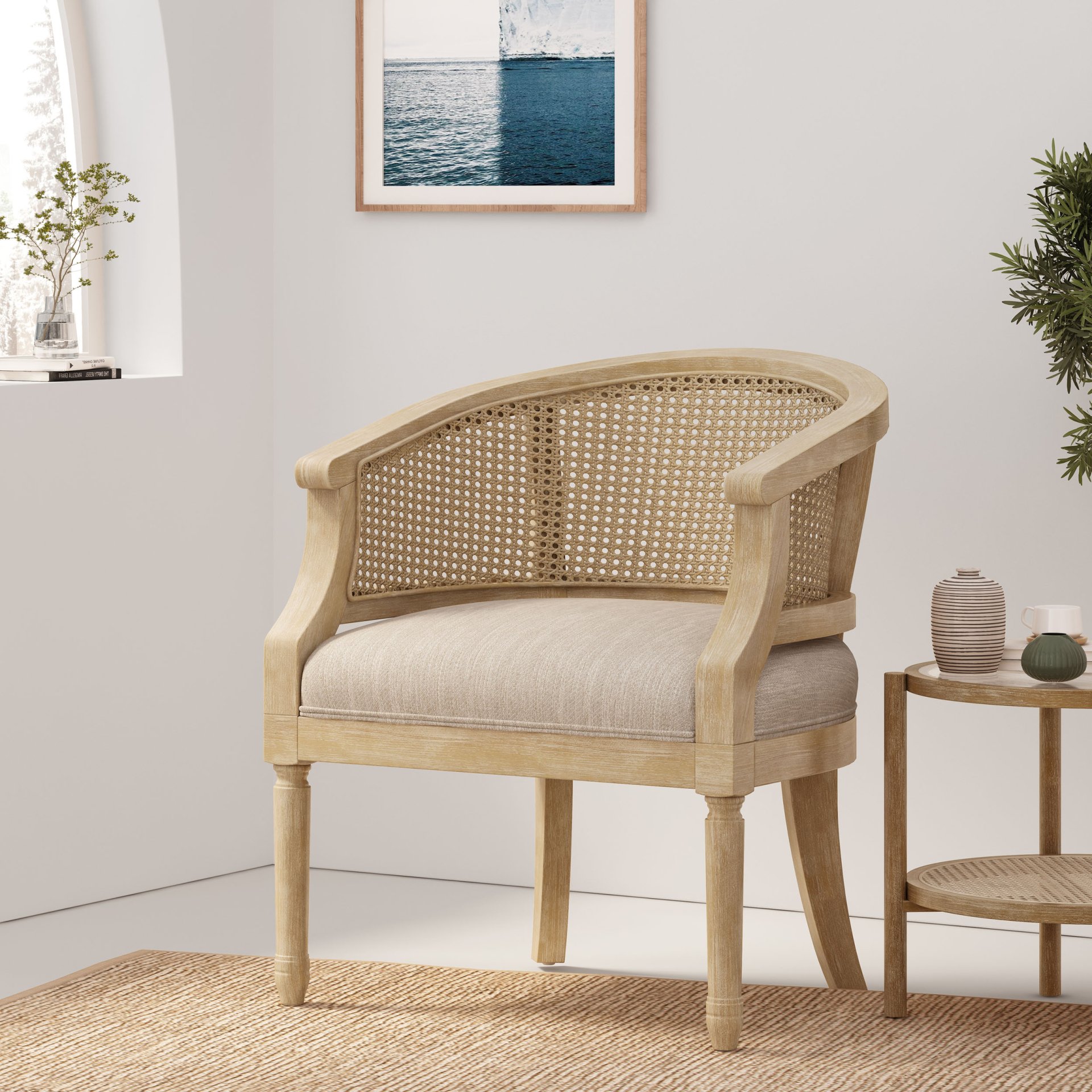 Accent Chair - Natural / Beige - Image 5
