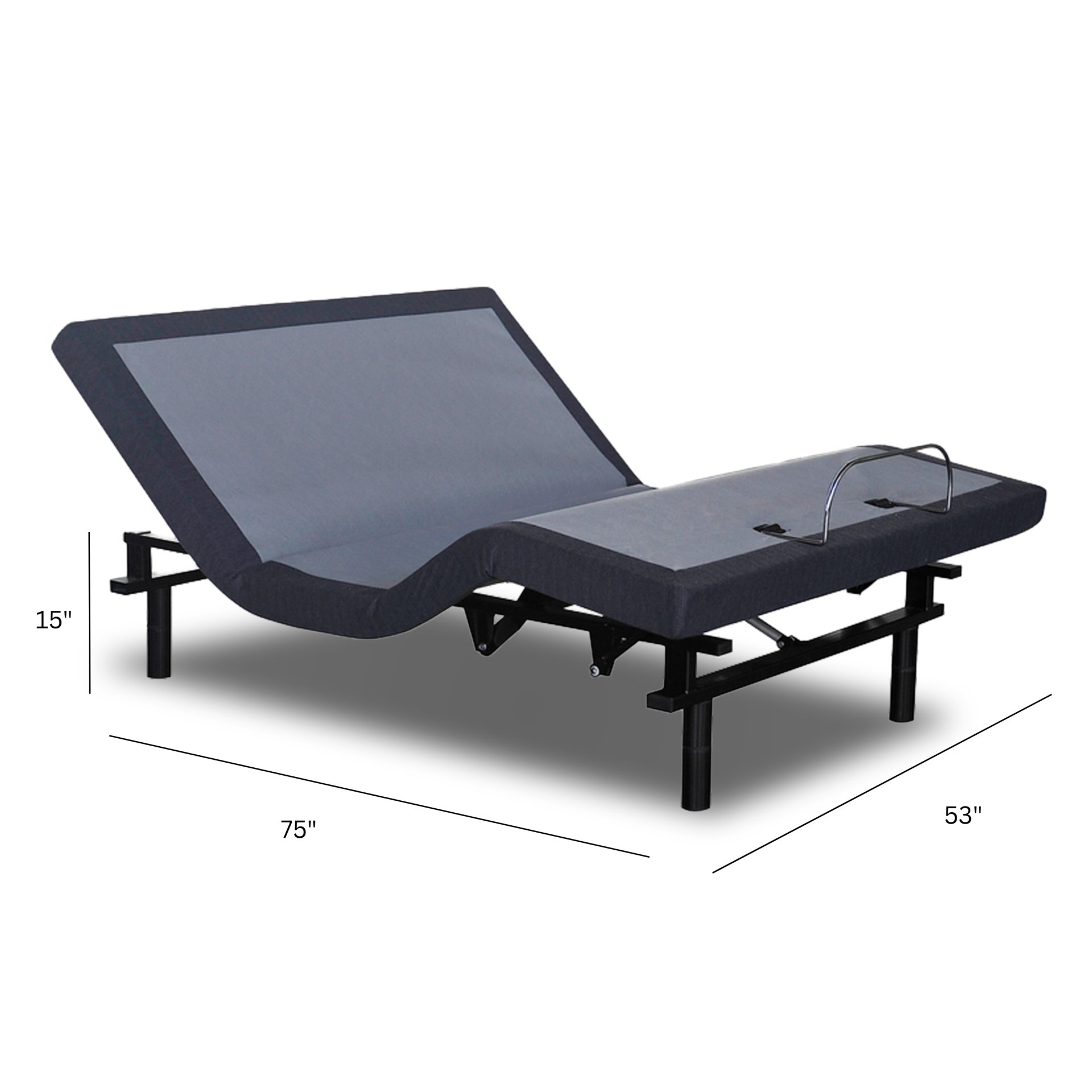 Bt3000 - Full Adjustable Bed Base With Head And Foot Position Adjustment - Blue / Gray - Image 9