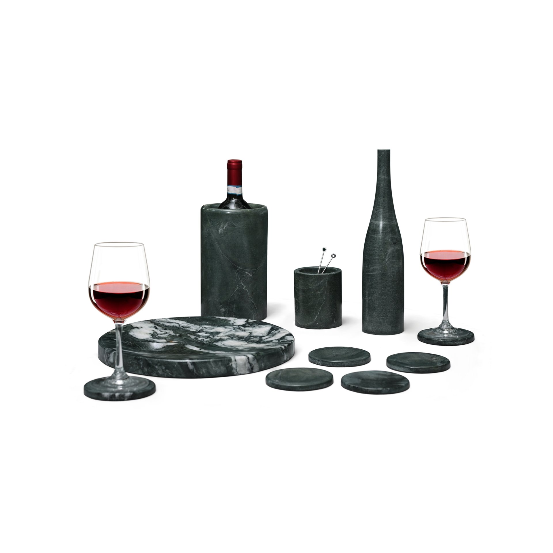 Natural Marble Dining Room Accessories Set, Luxury (Set of 10) - Green - Image 9