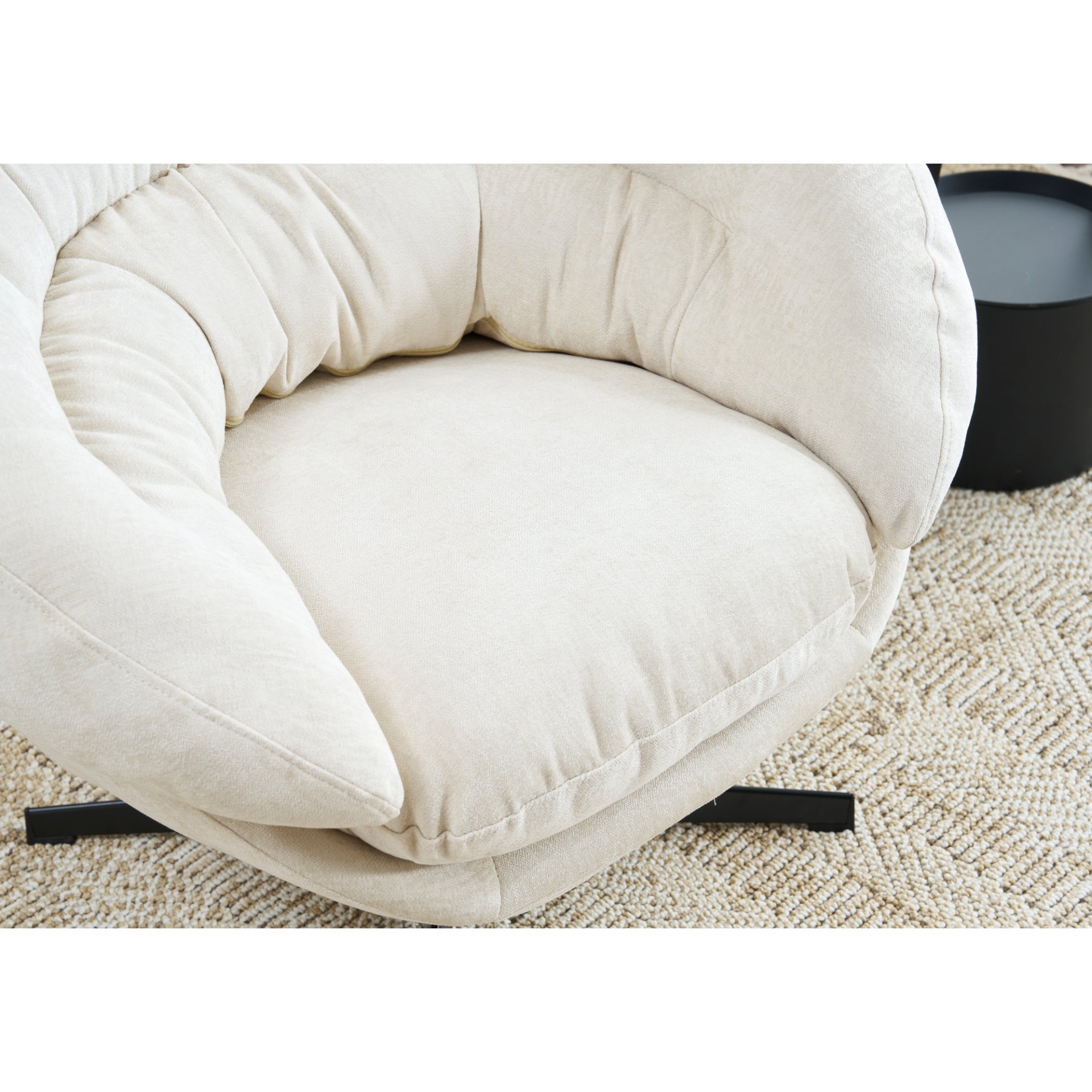 Modern Office Chair With Swivel - Beige - Image 19