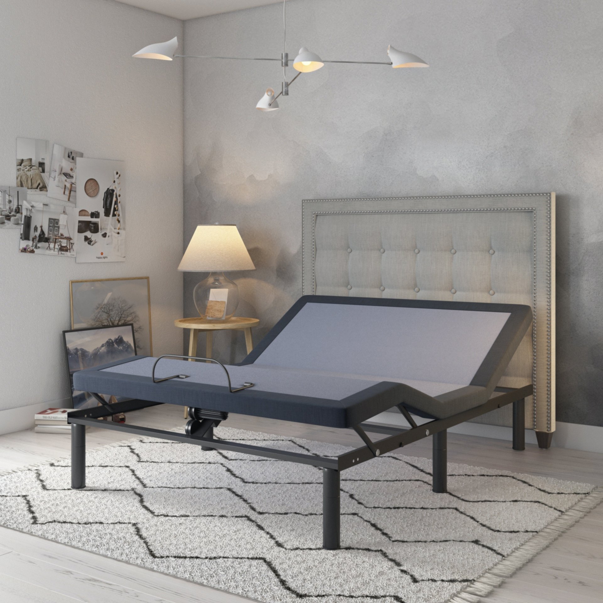 Bt3000 - Full Adjustable Bed Base With Head And Foot Position Adjustment - Blue / Gray - Image 8