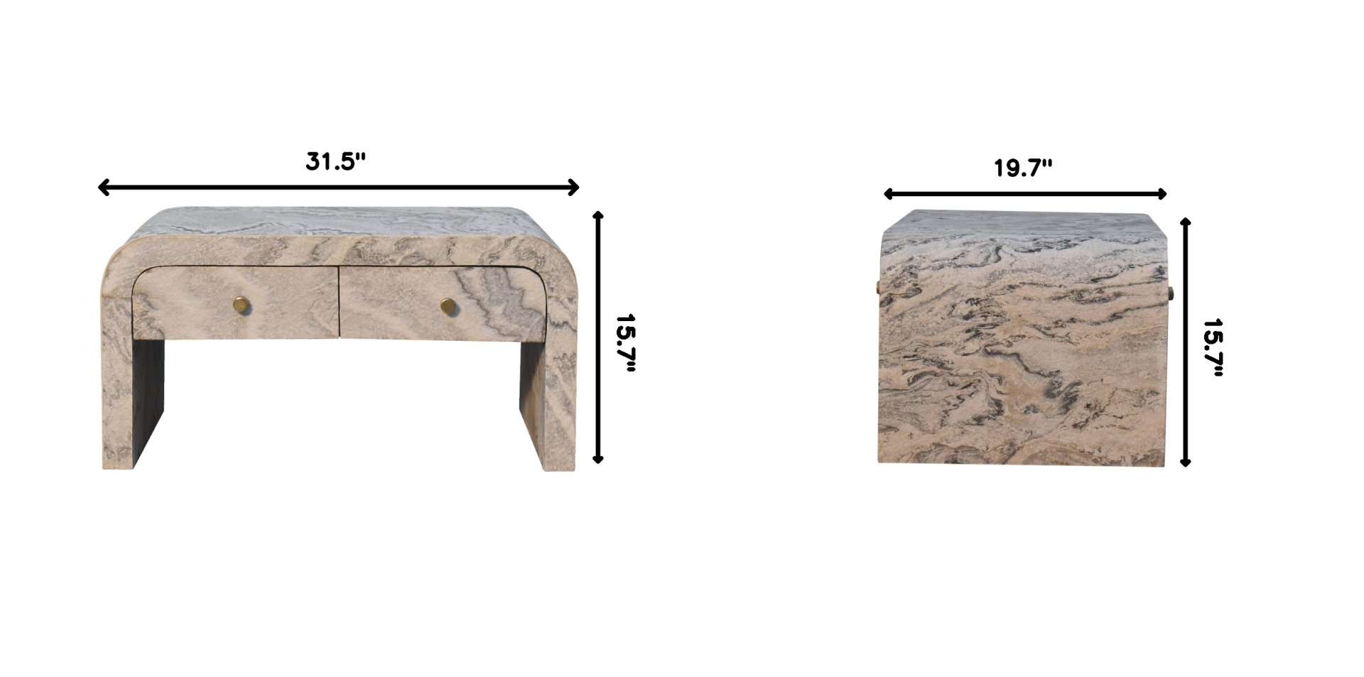 Nouveau Coffee Table - Marble - Image 10