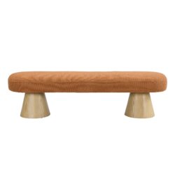 Upholstered Bench For Dining Room - Orange