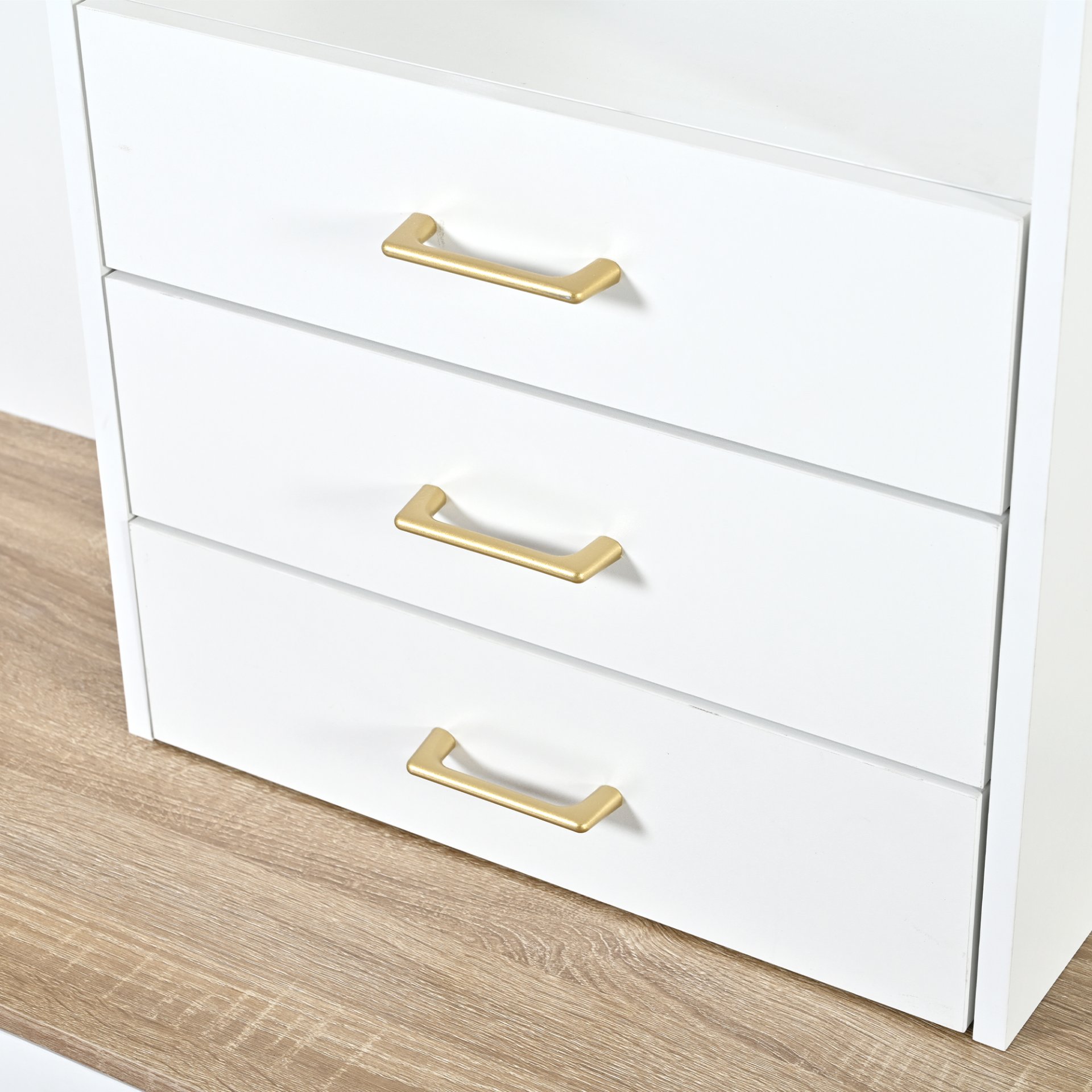 Entryway Hall Tree With Bench And Storage, 5 In 1 Coat Rack, 6 Drawers, 3 Cabinets And 3 Tier Top Storage - White - Image 11