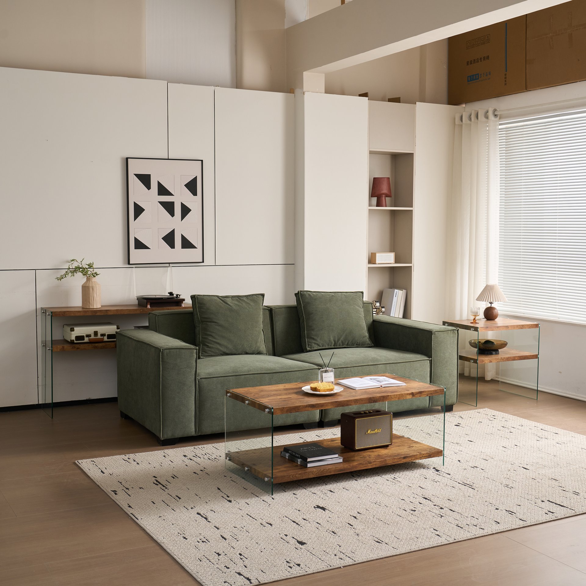 Console Table For Living Room - Walnut - Image 7