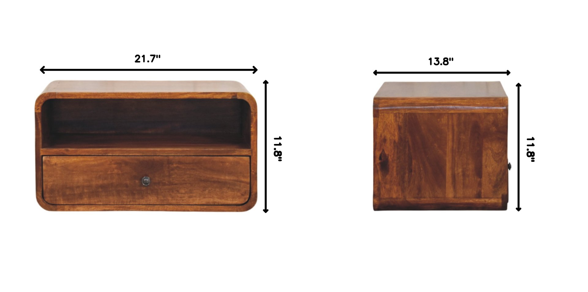 Avora - Wall Mounted Nightstand - Brown - Image 12