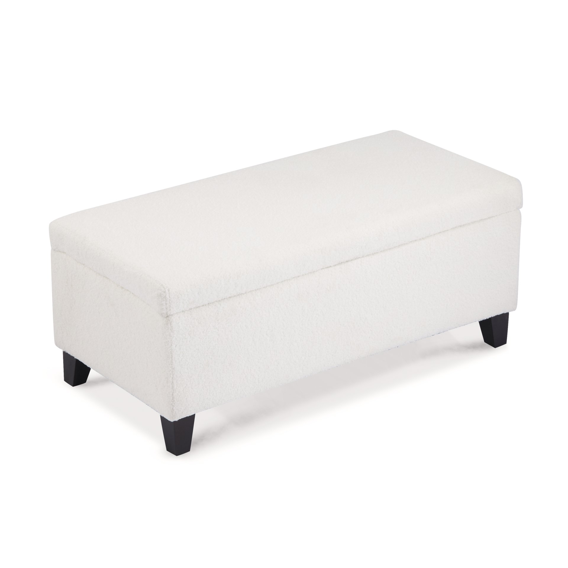Storage Ottoman With Flip Top Lid - Dark Brown / White - Image 7