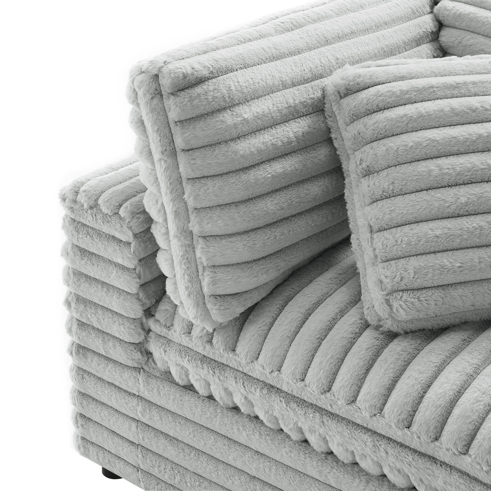 Jenny - Corner Accent Chair - Gray - Image 6