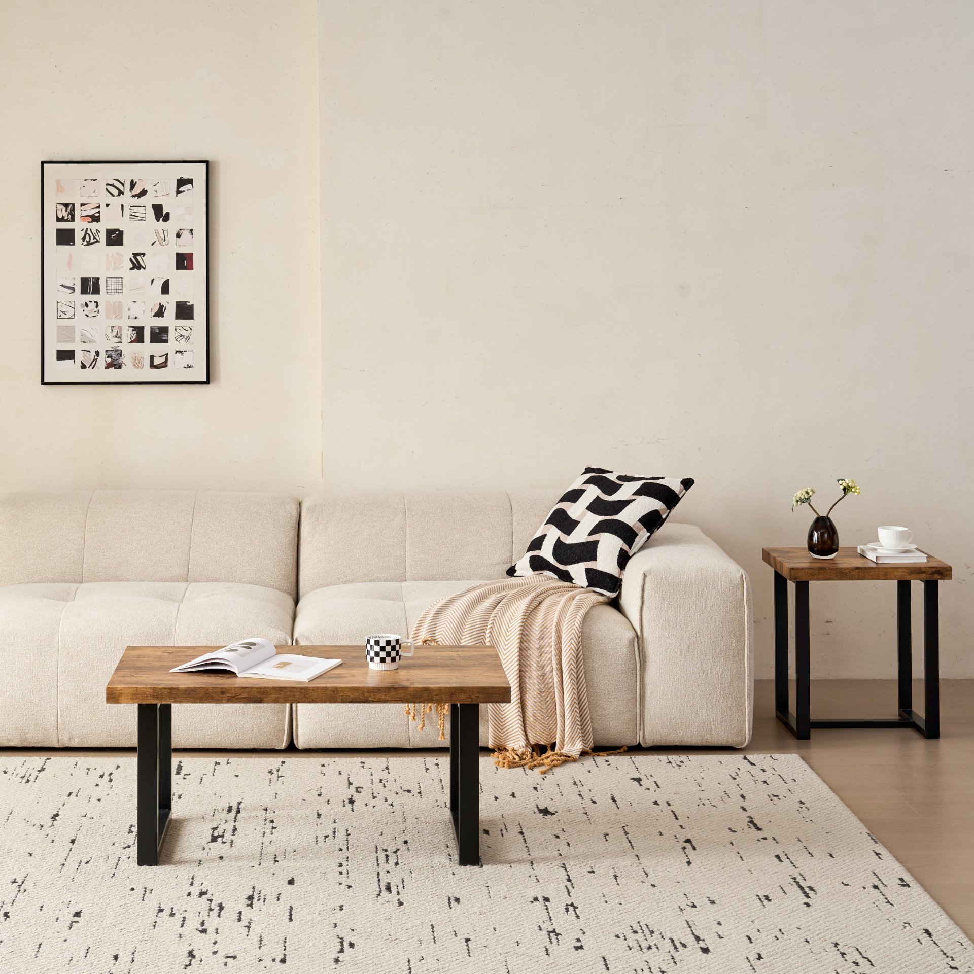 Coffee Table For Living Room - Walnut - Image 5