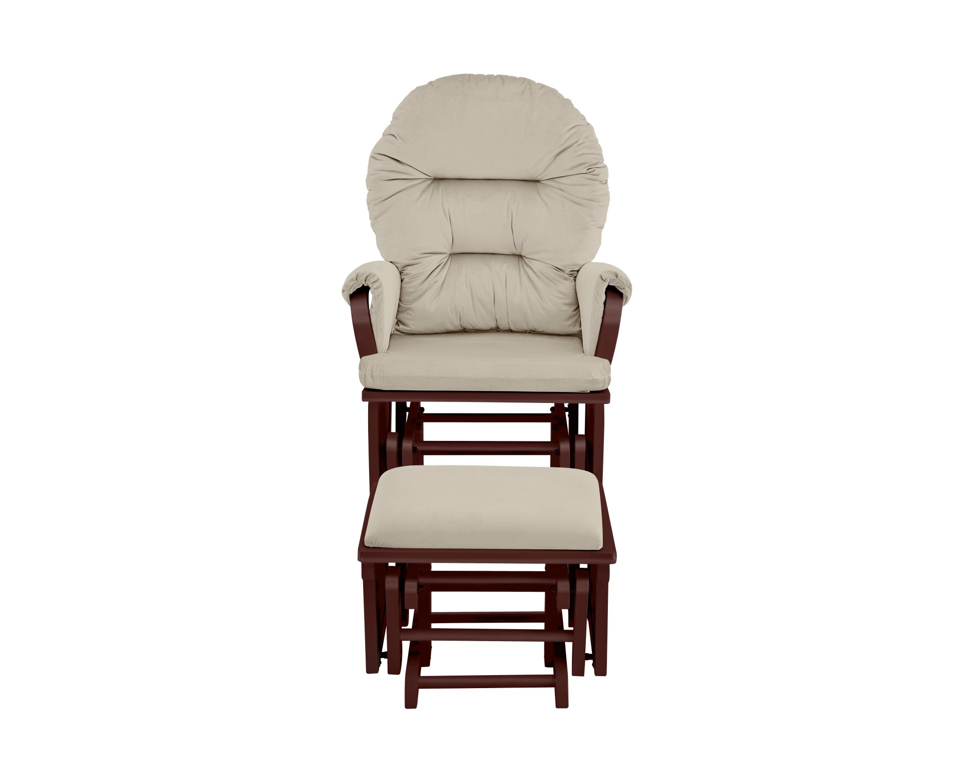 Madison - Glider And Ottoman - Espresso / Beige - Image 3