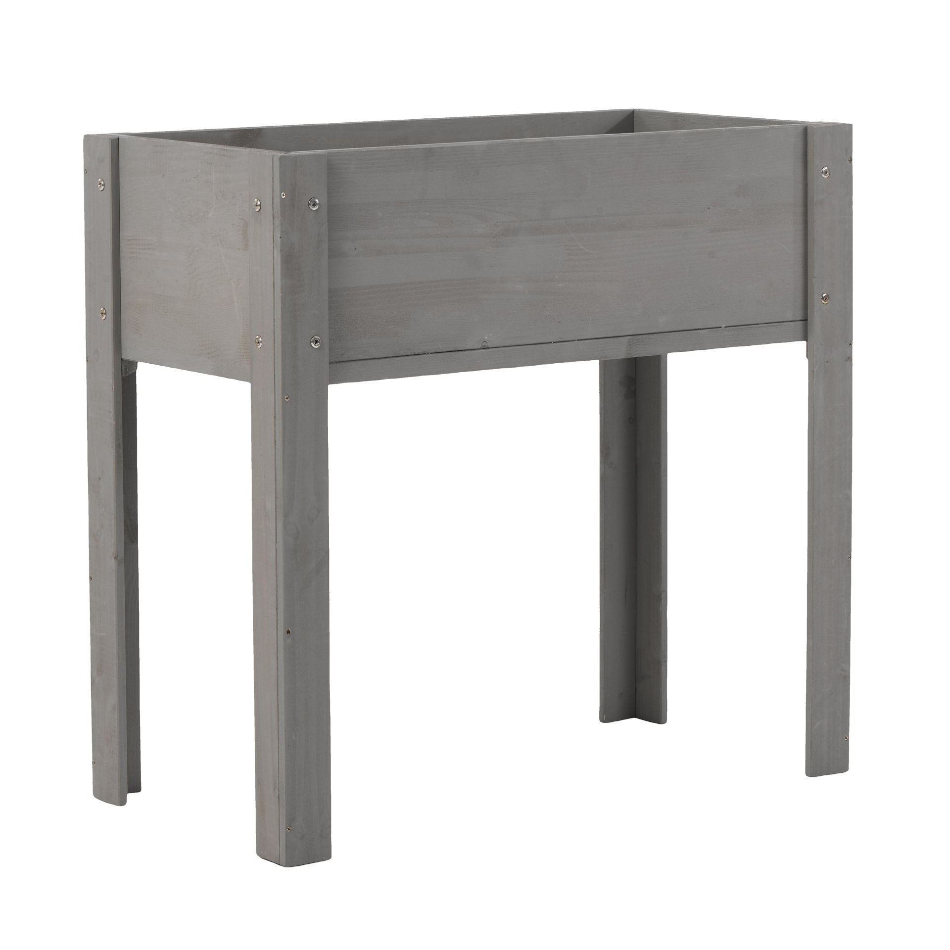 Raised Garden Bed With Legs, Elevated Planter Box For Outdoor Plants Flowers Fruits Vegetable Herb Growingg - Gray - Image 13