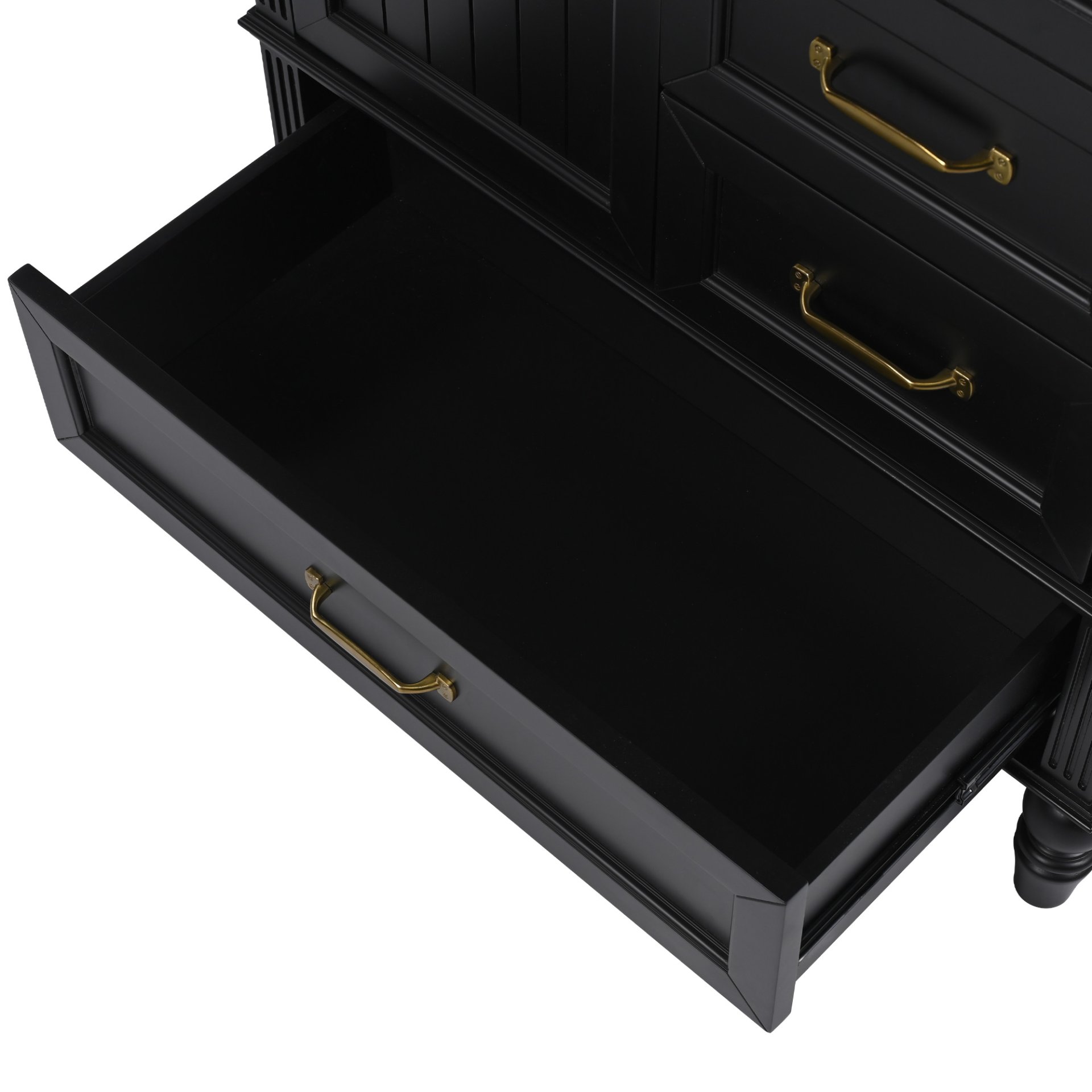 30" Bathroom Vanity With Sink, Cabinet With Door & 3 Drawers - Black - Image 21