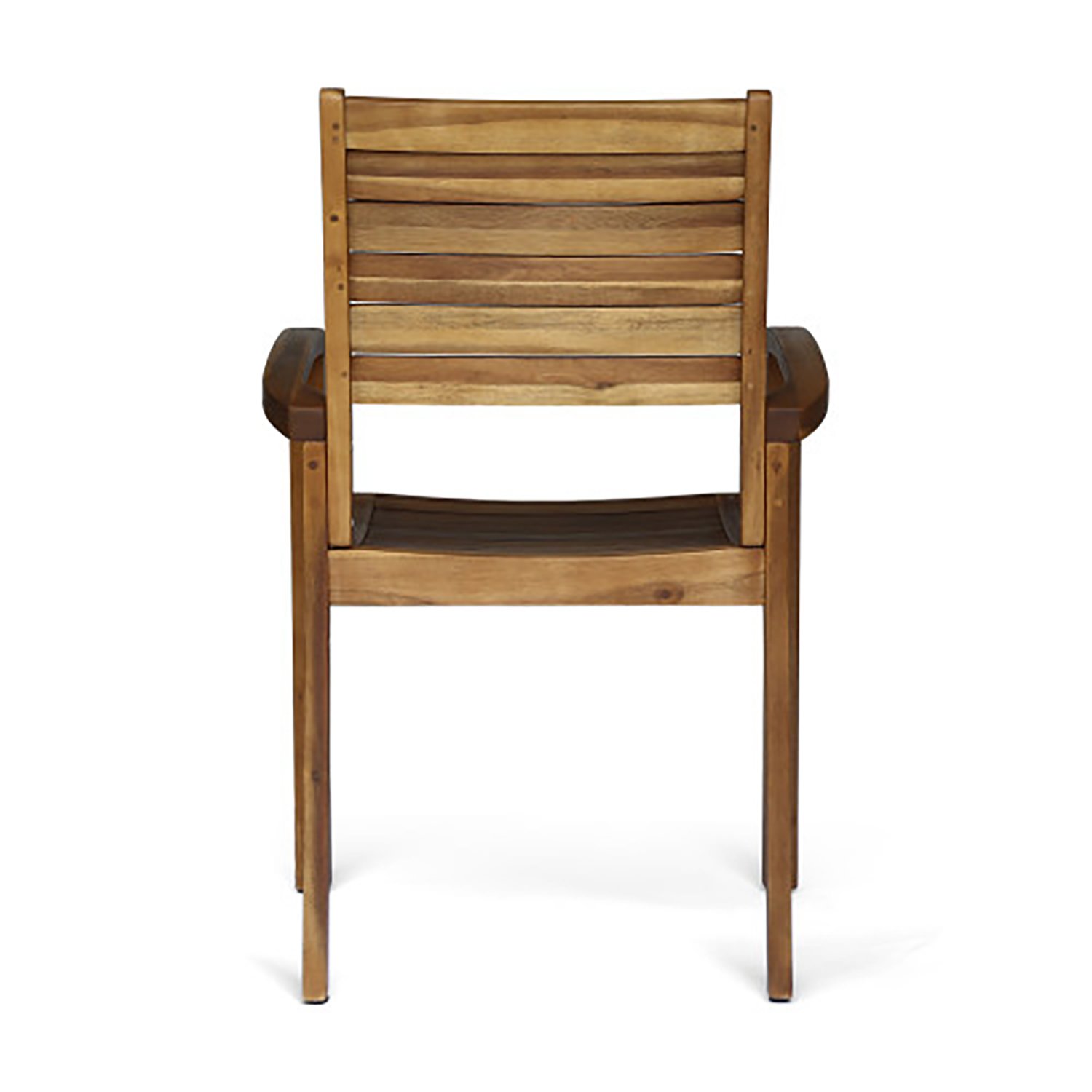 Outdoor Dining Chair, Stacking Design For Patio - Acacia Wood - Image 9