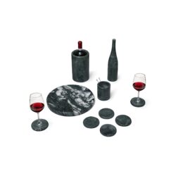 Natural Marble Dining Room Accessories Set, Luxury (Set of 10) - Green