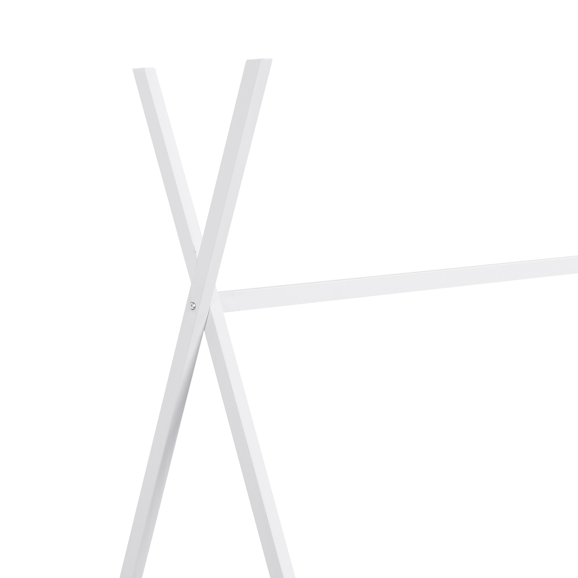 Twin Size House Platform Bed With Triangle Structure, Sturdy Frame, Low Profile Design - White - Image 6