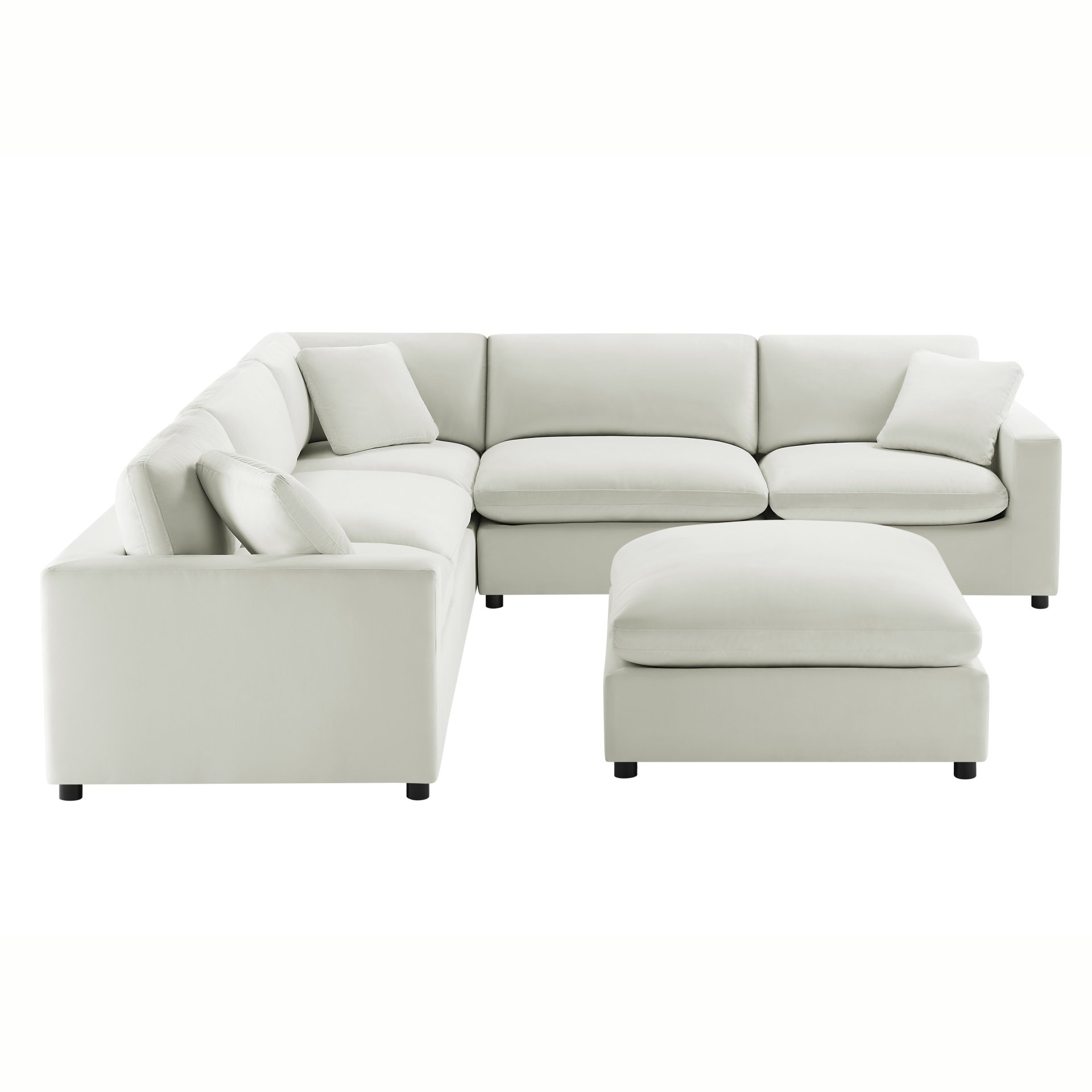 Caylie - Modular 6 Piece Sectional - Ivory - Image 5