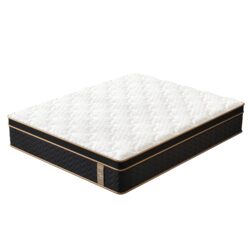 10" Full Plush Hybrid Mattresses With Gel Memory Foam, Individual Pocket Spring Motion Isolation Edge Support - White / Black
