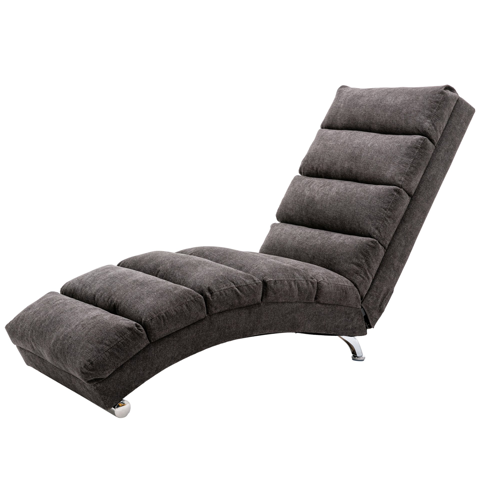Ergonomic Linen Massage Chaise Lounge With Remote Control, Electric Massage Lounger With 5 Modes - Dark Gray - Image 17