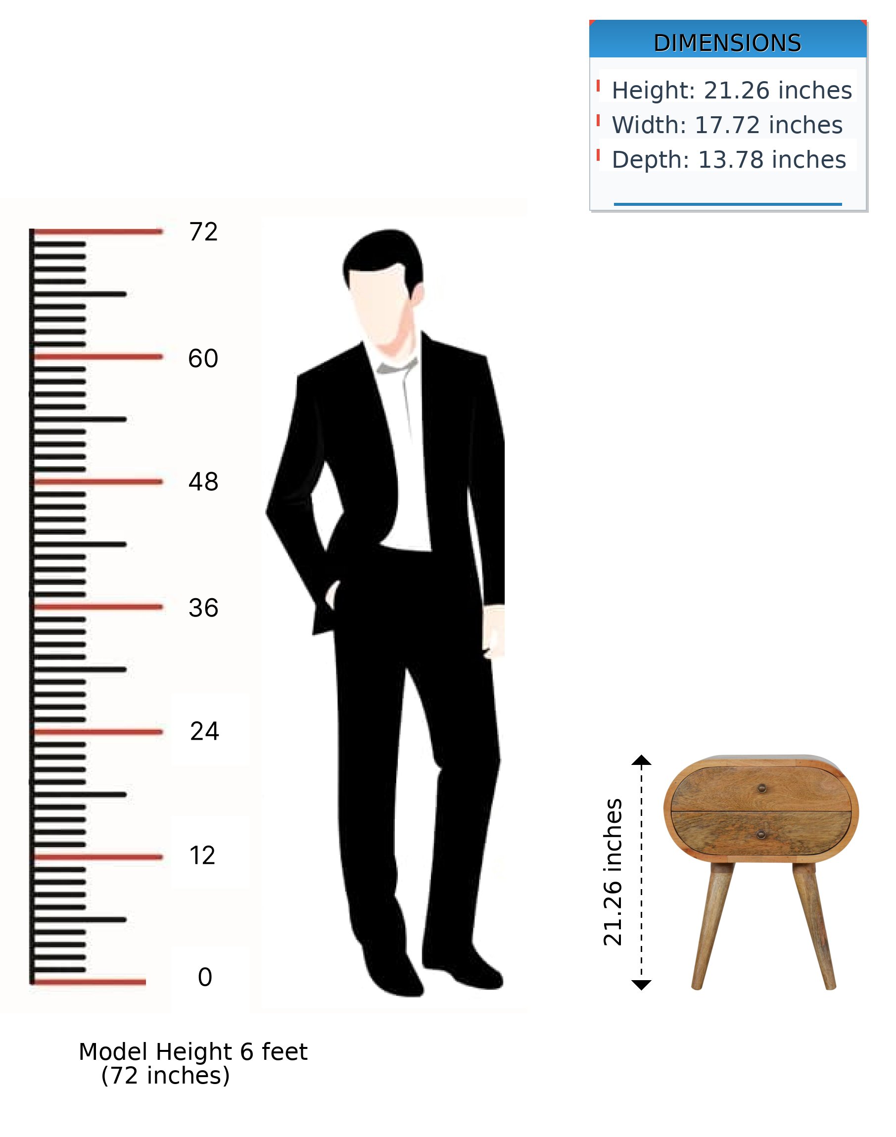 Circular Nightstand - Oak - Image 14
