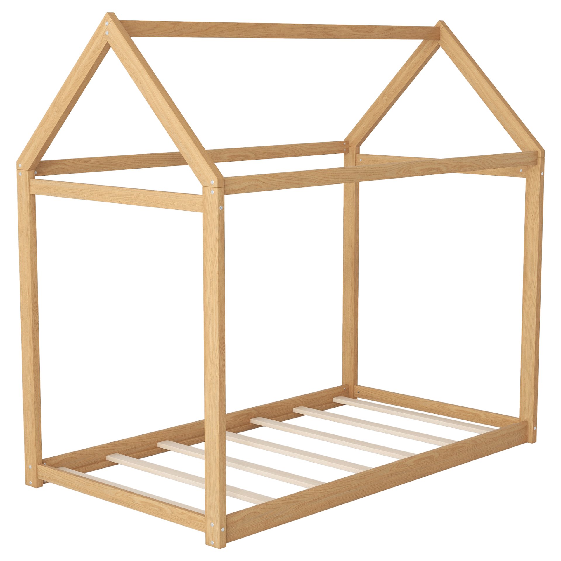 Twin Size House Bed - Wood - Image 7