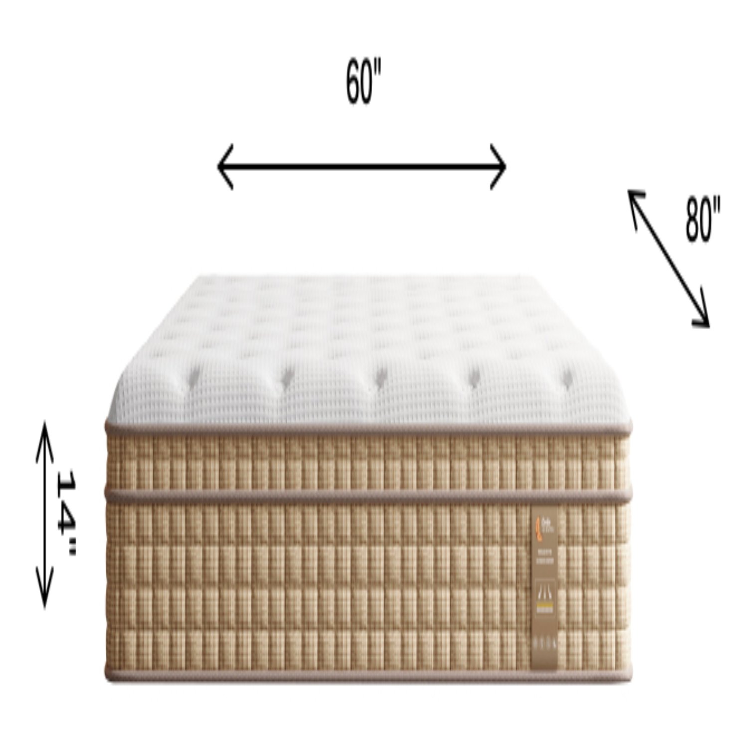 14" Queen Hybrid Mattress With Innersprings & Gel Memory Foam - Beige / White - Image 3
