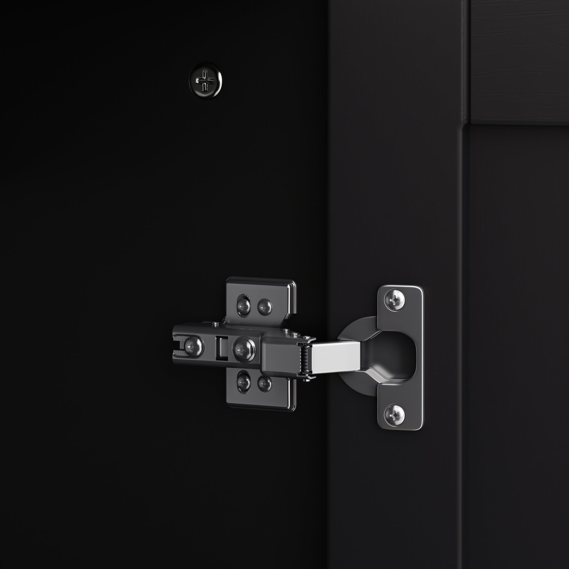 Vintage 4 Door Cabinet For Living Room - Black - Image 12