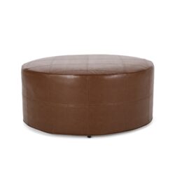 Rustic Style Ottoman Large Size - Light Brown
