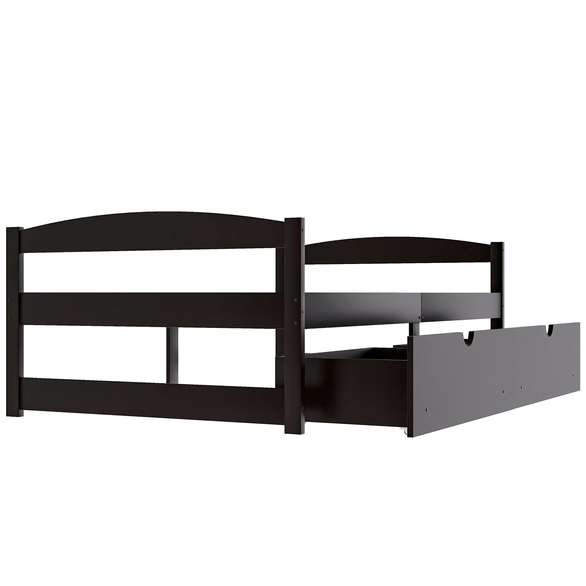 Twin Size Platform Bed With 2 Drawers - Espresso - Image 14