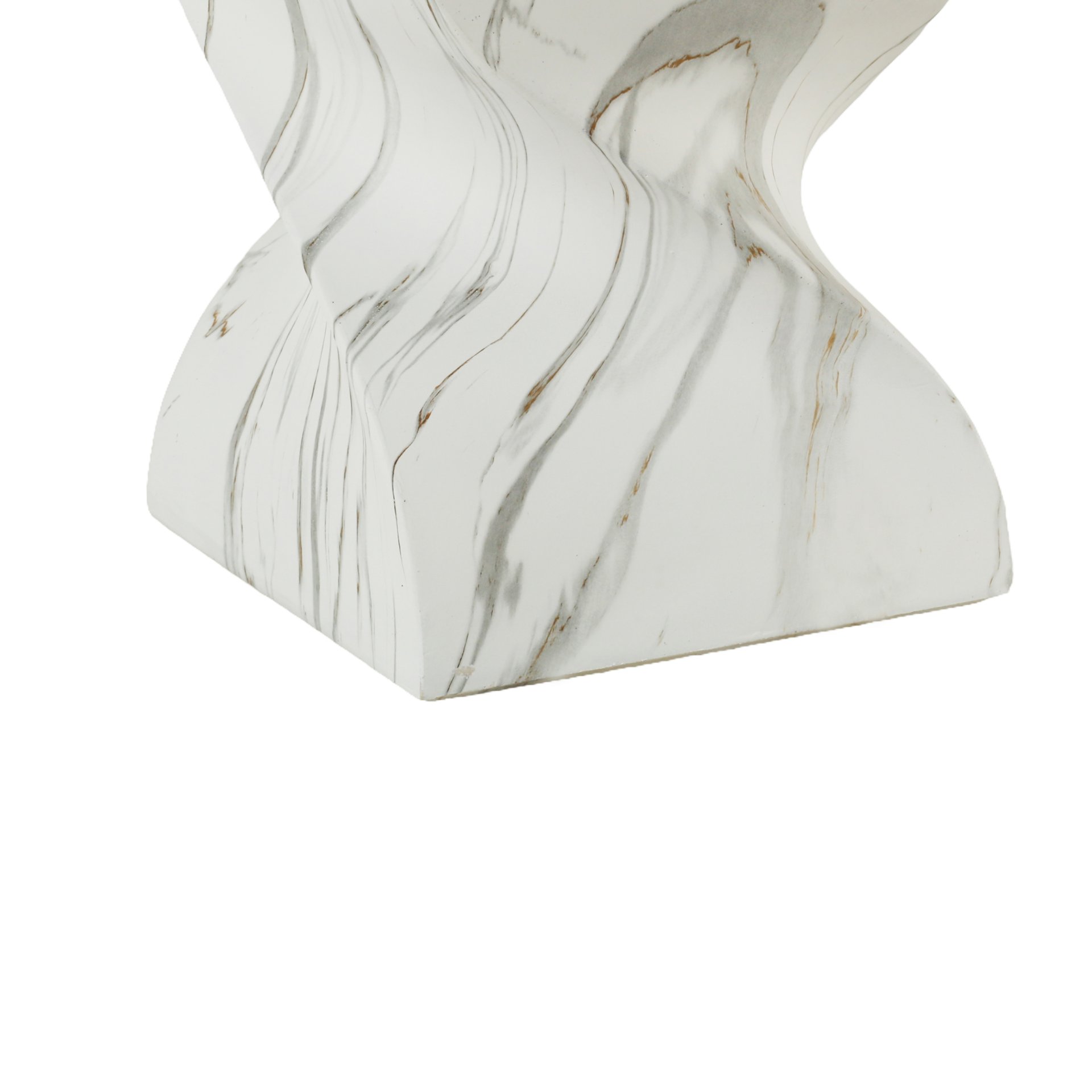 Outdoor End Table, Round Side Table For Patio And Garden - Marble - Image 8