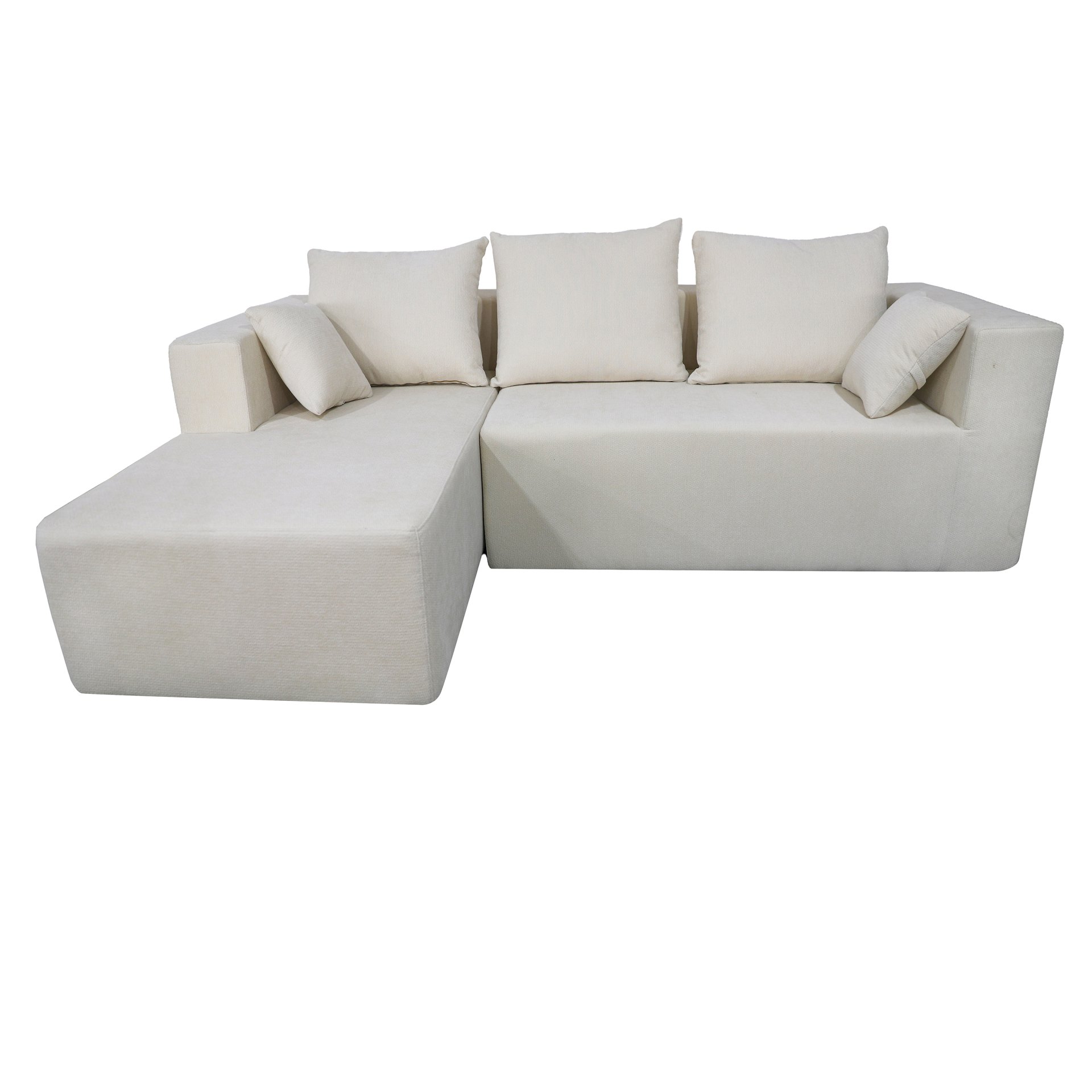 Corner Combination Sofa Sectional Couch, Modular Design For Living Spaces - Beige - Image 16