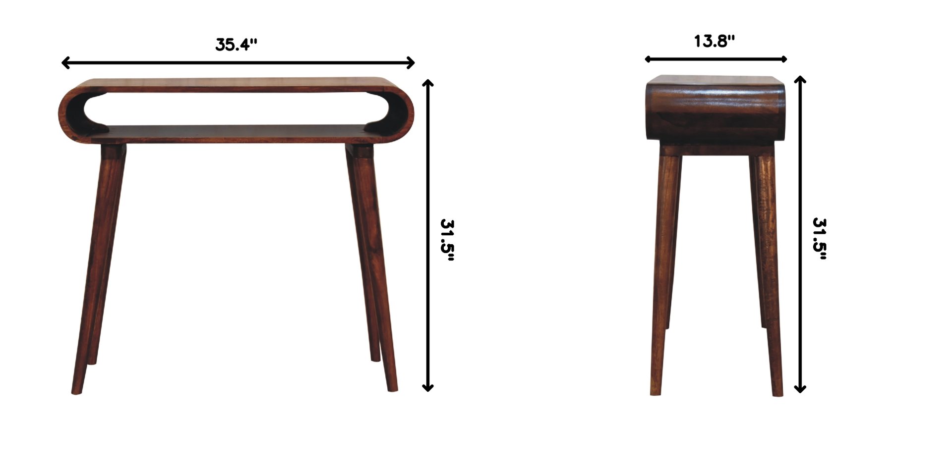 Amaya - Nordic Style Console Table - Chestnut - Image 10