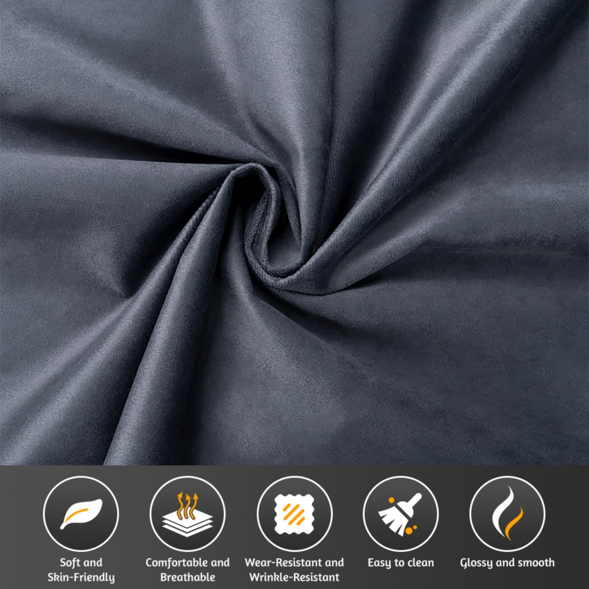 3 In 1 Pull Out Sofa Bed, Convertible Sleeper Sofa Bed, 3 Seater Sofa With Movable Ottoman - Gray - Image 13